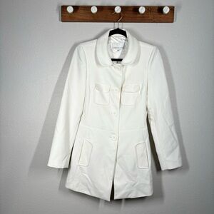 Miss Au Point White Cream Button Jacket Women’s Size 5